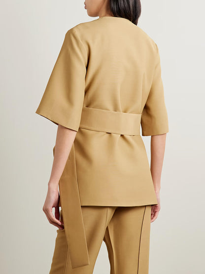 Beautiful Casual Woven Wrap Top