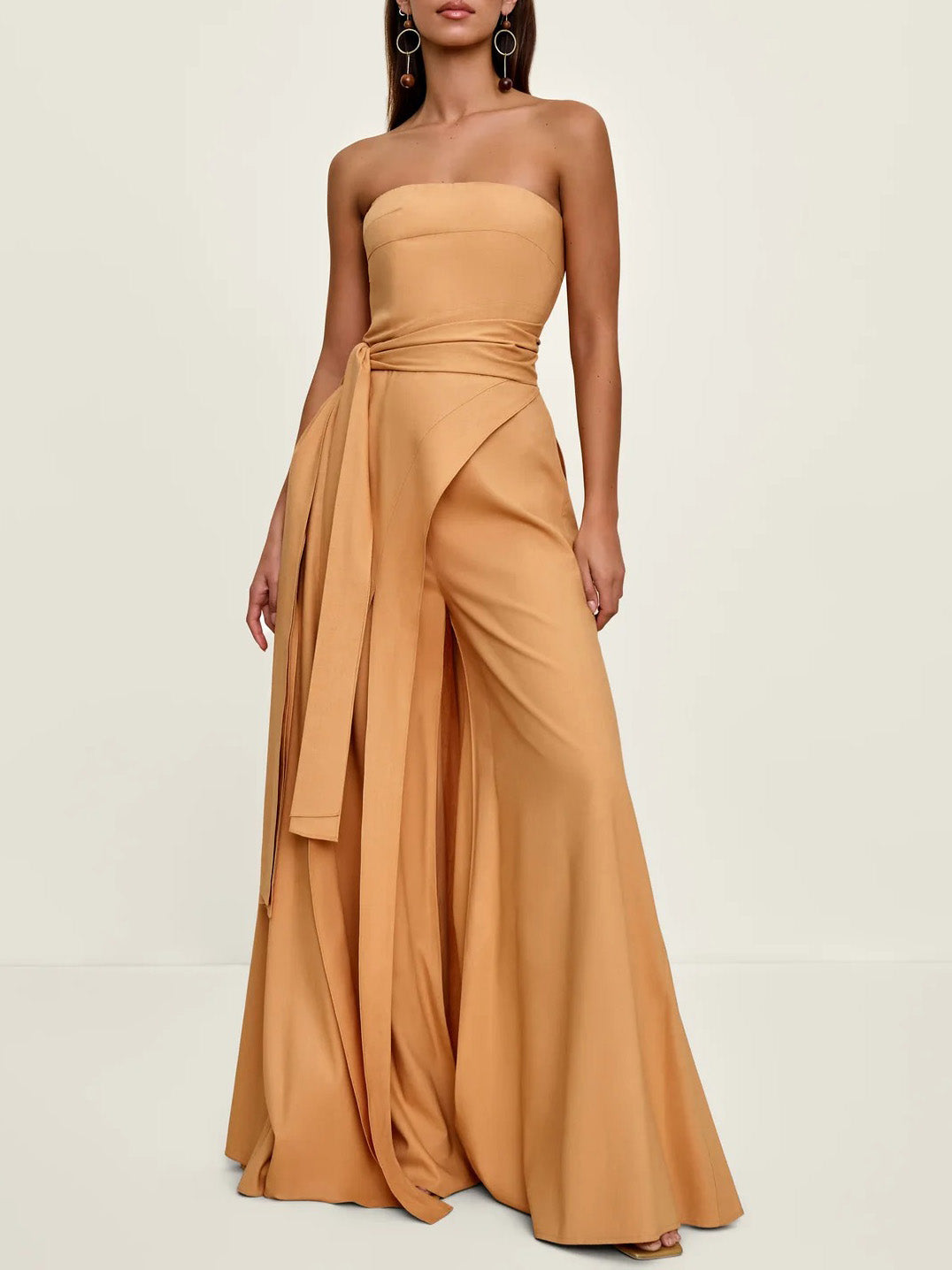 Elegant Off-the-shoulder Draped Irregular Long Top