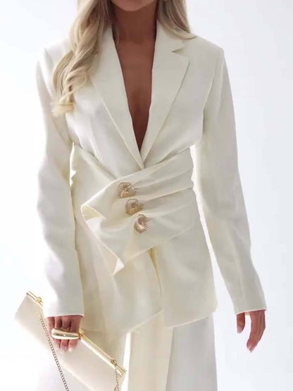 Unique Wrap-Style Blazer