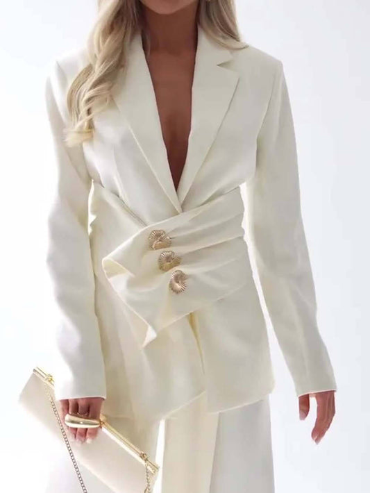 Unique Wrap-Style Blazer
