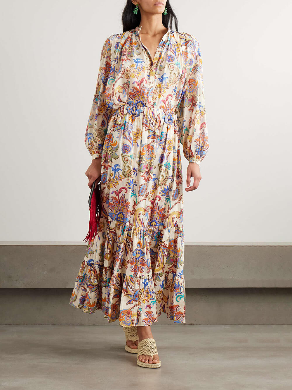 Unique Paisley Print Loose Shirt