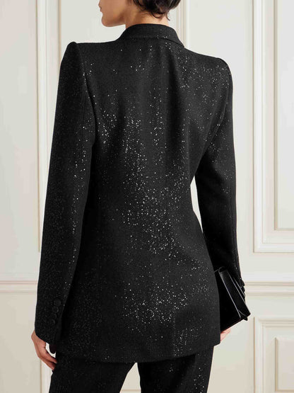 Exquisite Sequin-Embellished Blazer