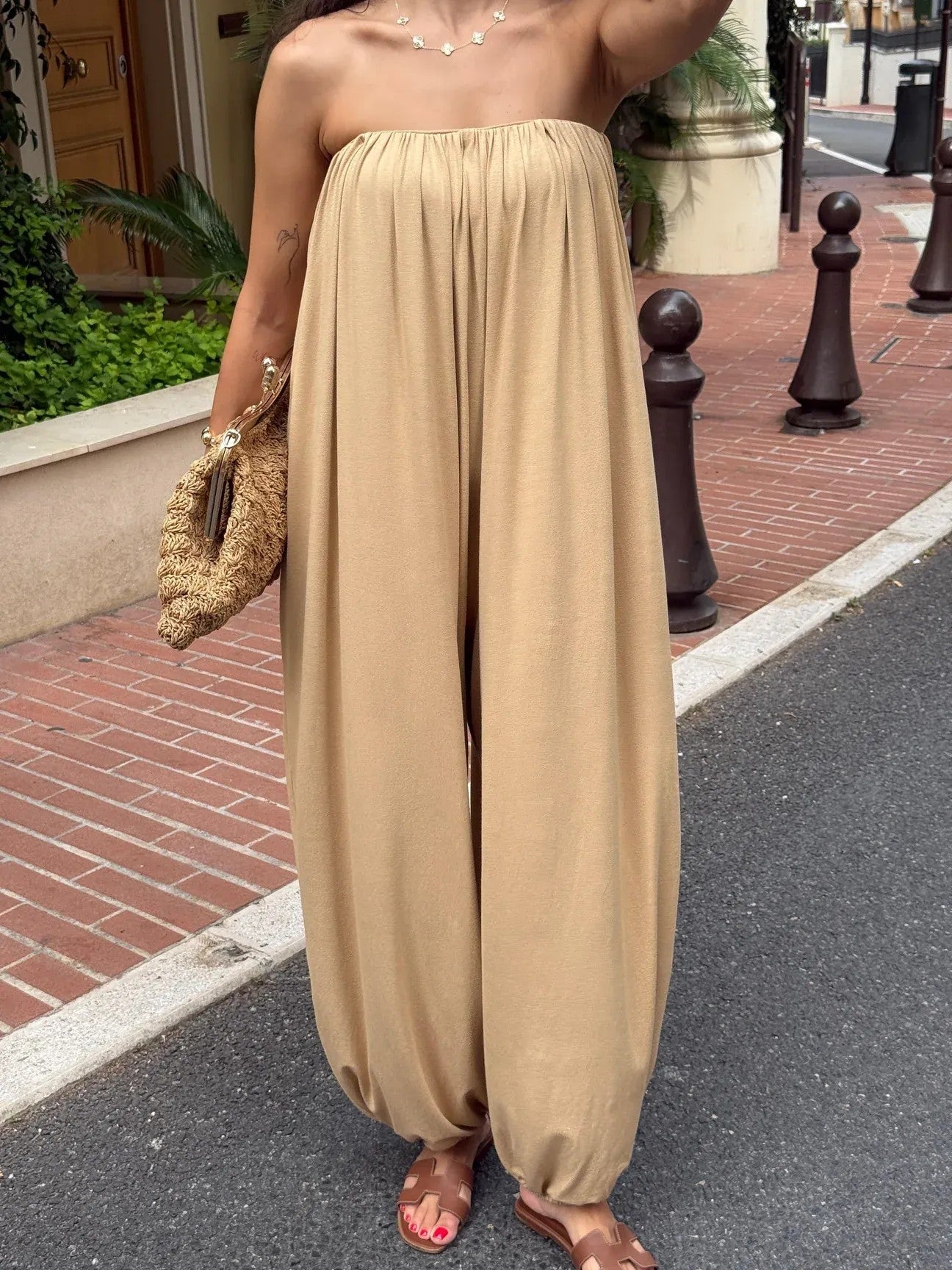 Casual Wrap Neck Fashionable Jumpsuit