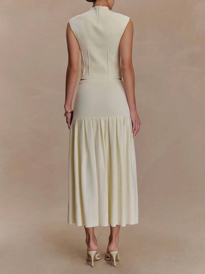 Exquisite High Neck Bandage Knit Top