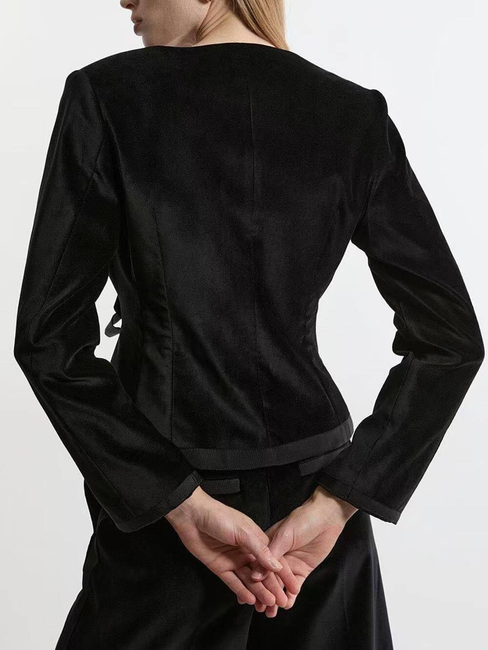 Elegant Bow-Tie Long-Sleeve French Blouse