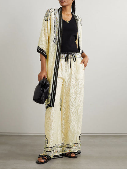 Unique Juniper Print Satin TunicTop