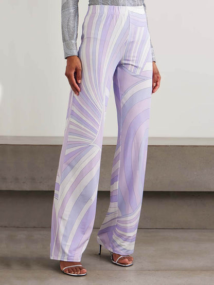 Unique Swirl Print Stretch Fitted Top