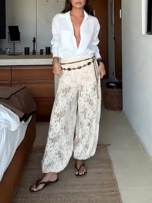 Elegant Classic White Button-Down Shirt