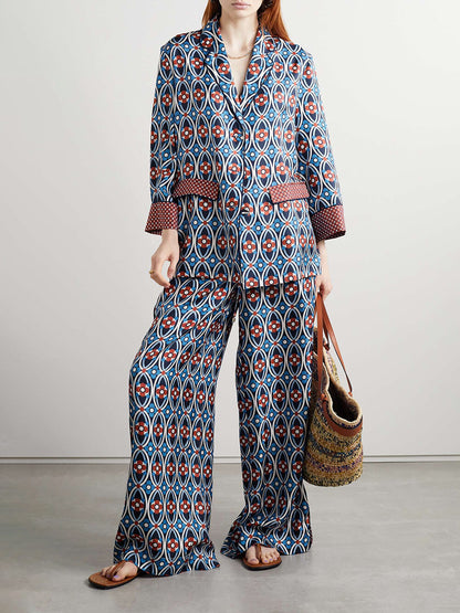 Unique Venice Print Satin Twill Shirt