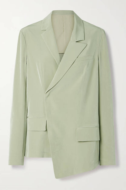 Fashion Asymmetric Crepe Blazer