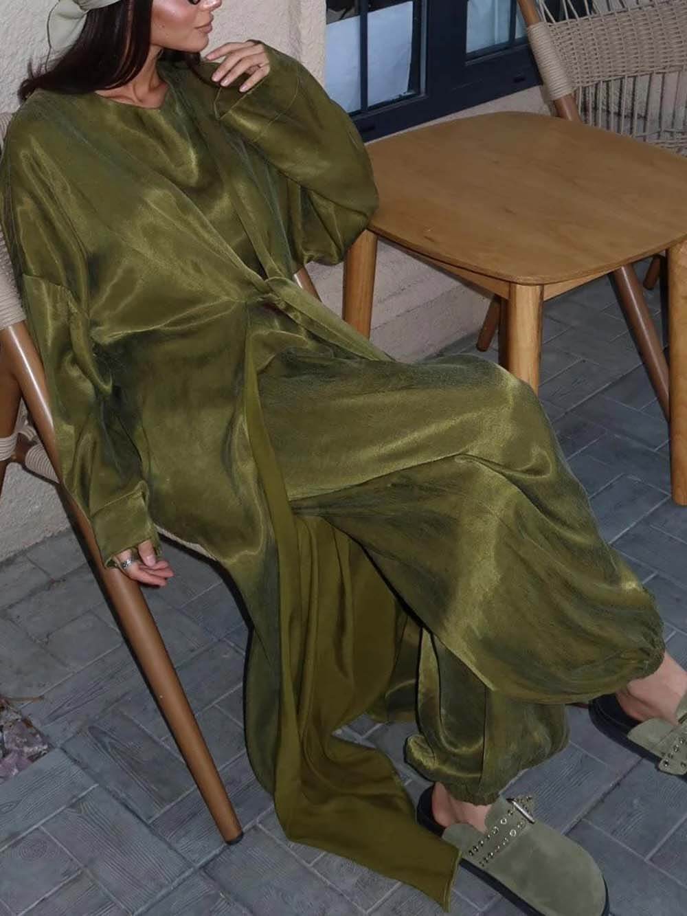 Casual Longline Cardigan-Style Top