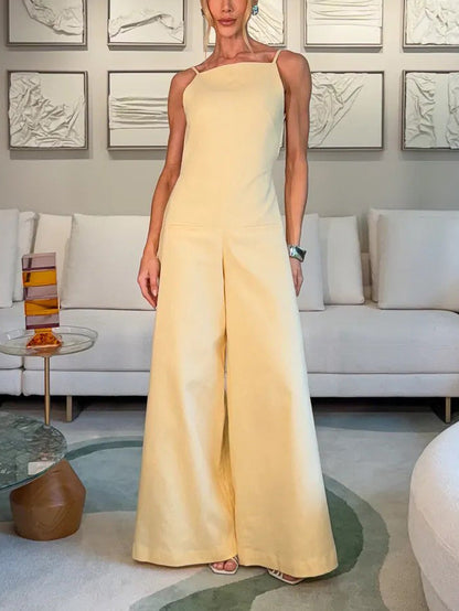 Exquisite Halter Neck Backless Jumpsuit