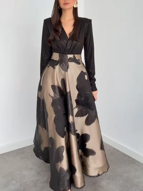 Elegant French Jacquard Midi Skirt Two-Piece Set