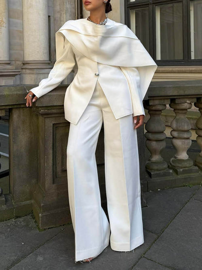 Statement Drape Exaggerated Blazer