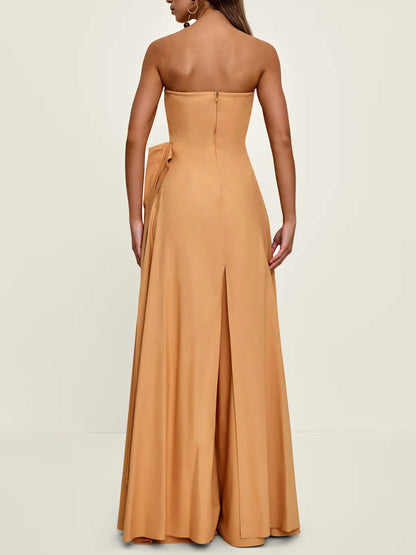 Elegant Off-the-shoulder Draped Irregular Long Top