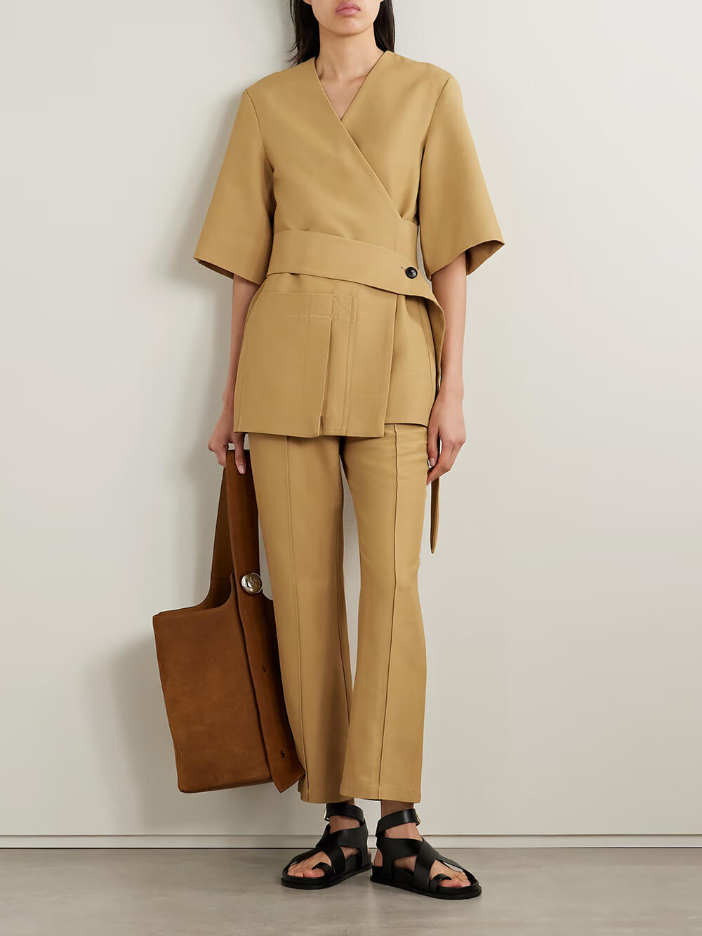 Beautiful Casual Woven Wrap Top