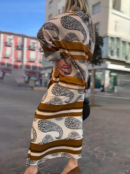 Unique Paisley Print Loose Shirt