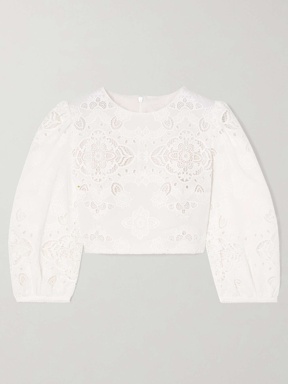 Retro Lace Crochet Embroidered Crop Top