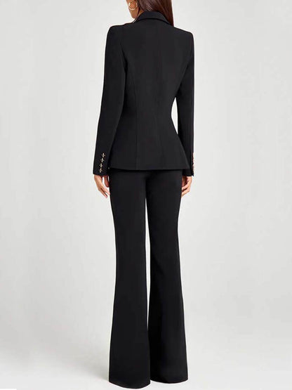 Fashion Casual Long-Sleeve Button Detailing Blazer