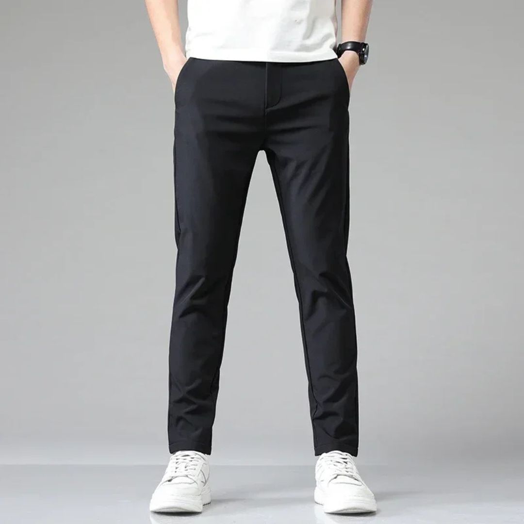 Maison Slim Fit Cotton Trousers | Lightweight | Zipper Fly | Summer