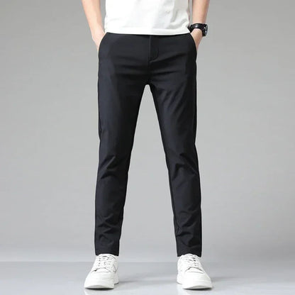 Maison Slim Fit Cotton Trousers | Lightweight | Zipper Fly | Summer