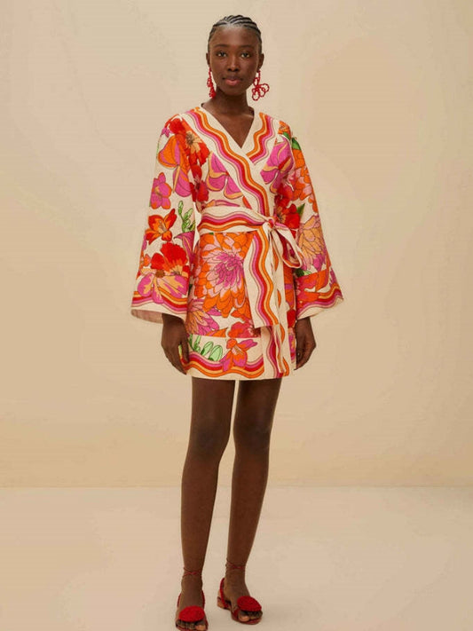 Casual Belted Linen Dress