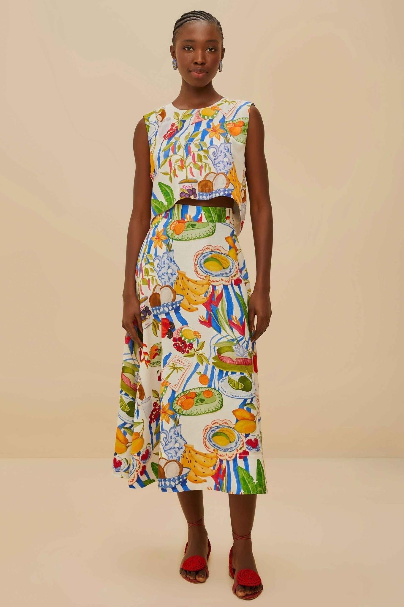 Holiday Joy Fruit Color Skirt Set