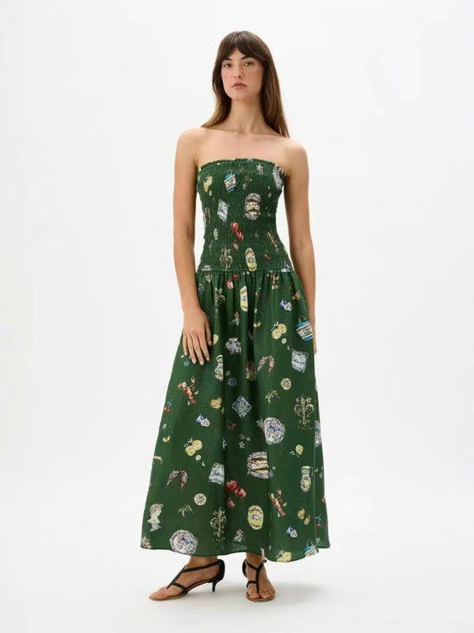 Strapless Wrap Maxi Dress