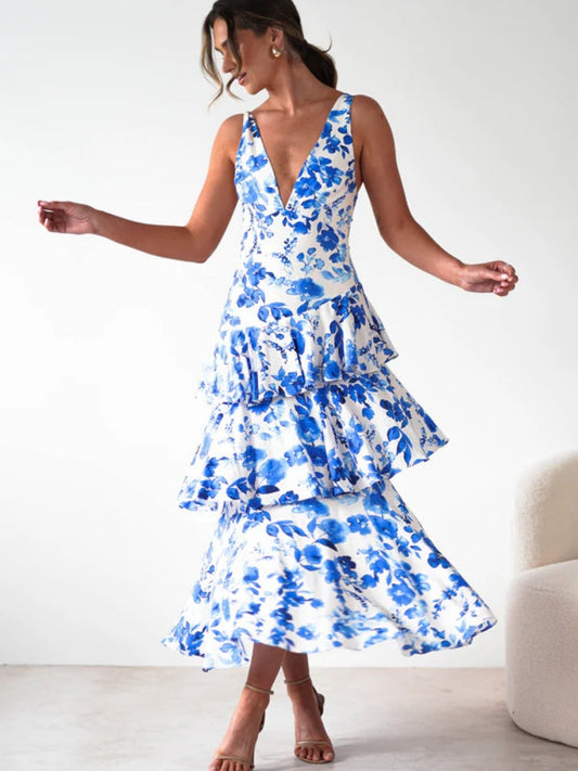 Floral V-Neck Slip Dress