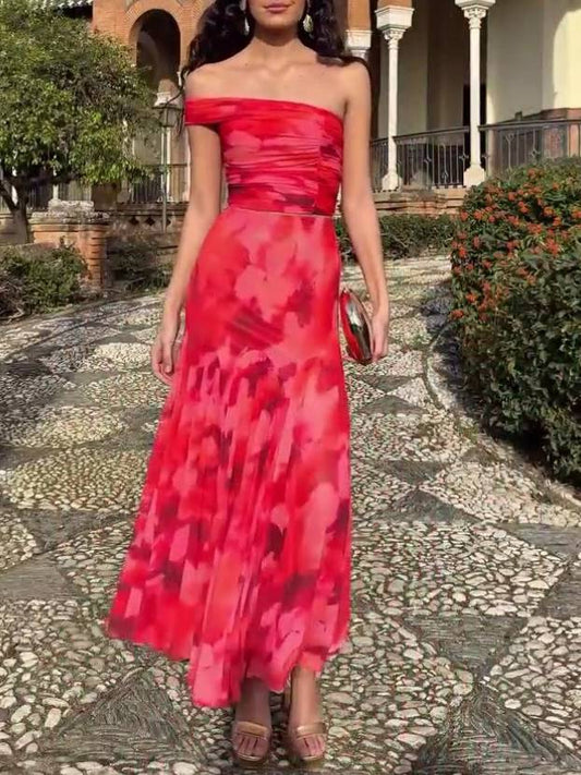 Unique Printed Tube Top And Skirt Two-Piece Set