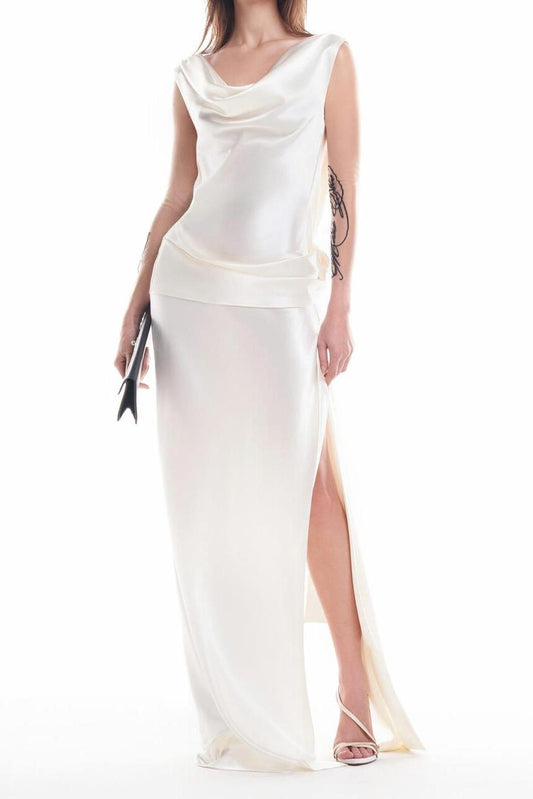 Edna White Maxi Dresses