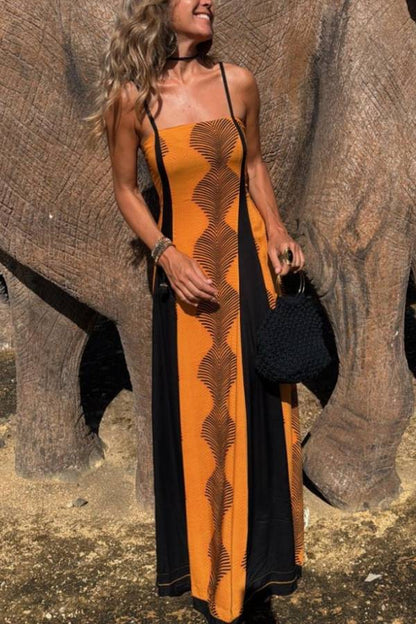 ANAMI mustard long dress