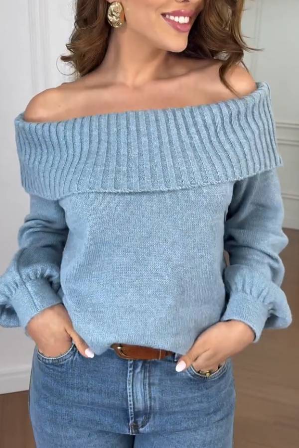 Off-the-Shoulder Knit Top