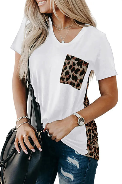 Summer Leopard Patchwork Tee