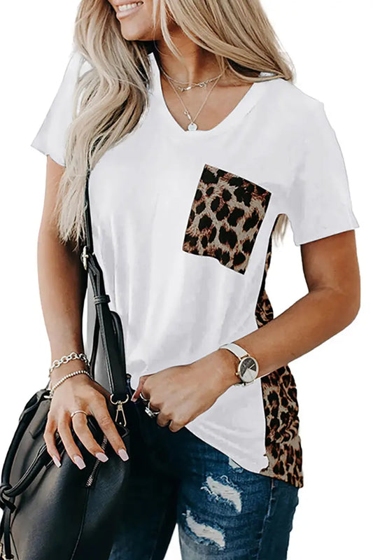 Summer Leopard Patchwork Tee