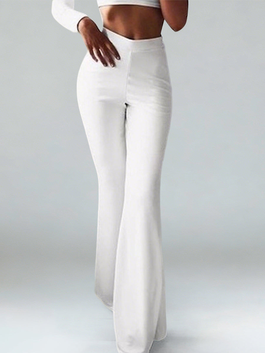 sheenchic Daily White Casual Pants [Pre-Order]