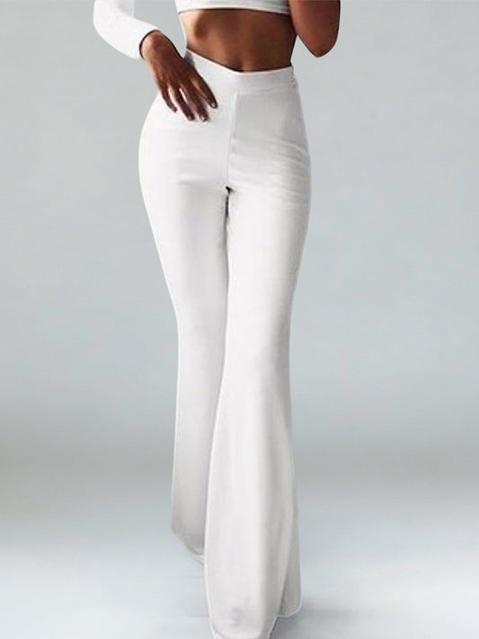 sheenchic Daily White Casual Pants [Pre-Order]