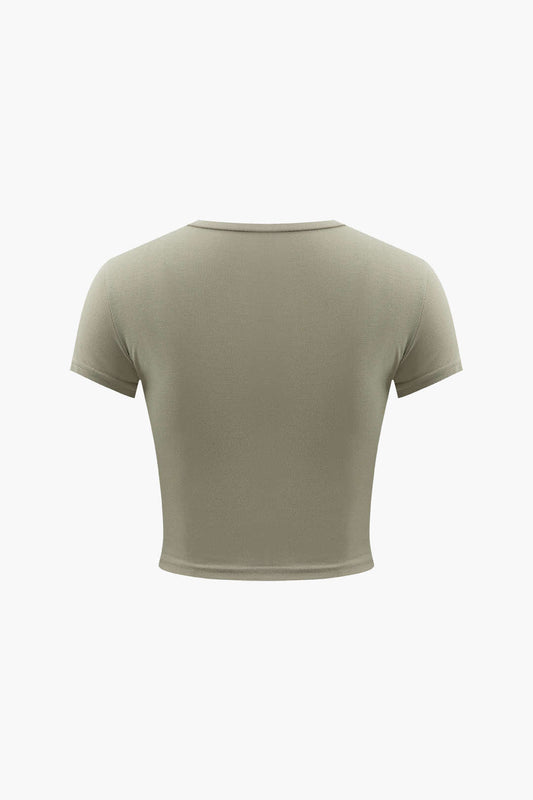 Abstract Graphic Crop T-Shirt