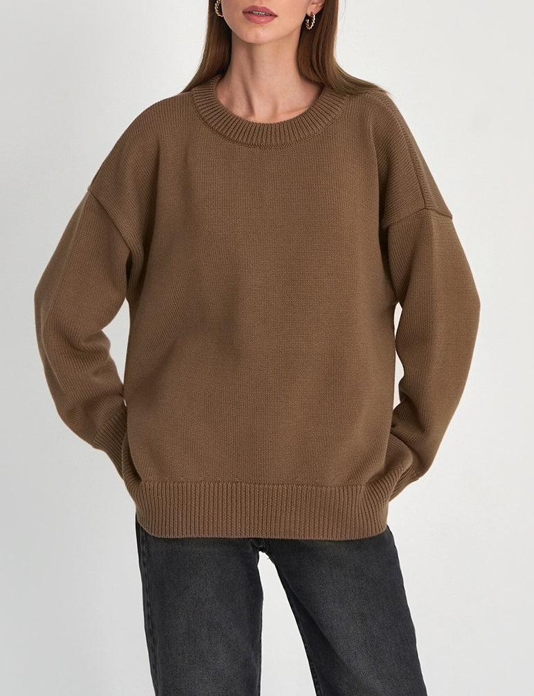 All-Match Casual Crewneck Knit Sweater