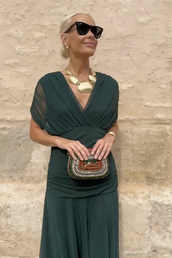 Chocolate Tulle Maxi Dress