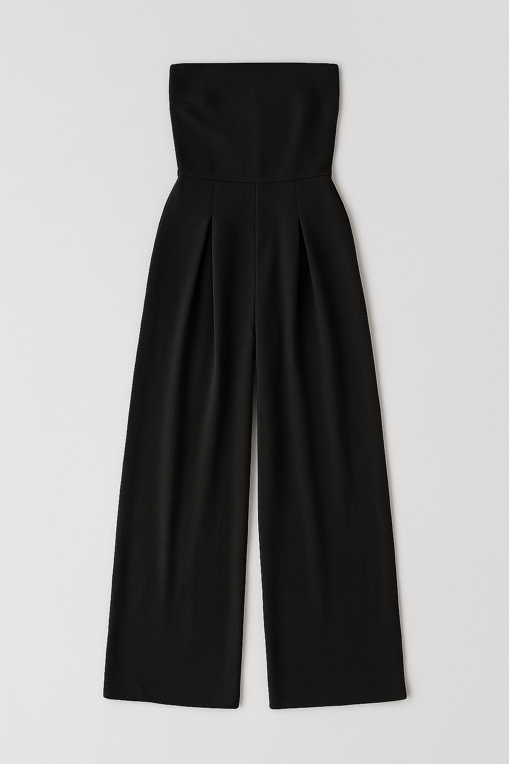 Strapless Wide Leg Jumpsuit | High Waist Structured Bodice Summer