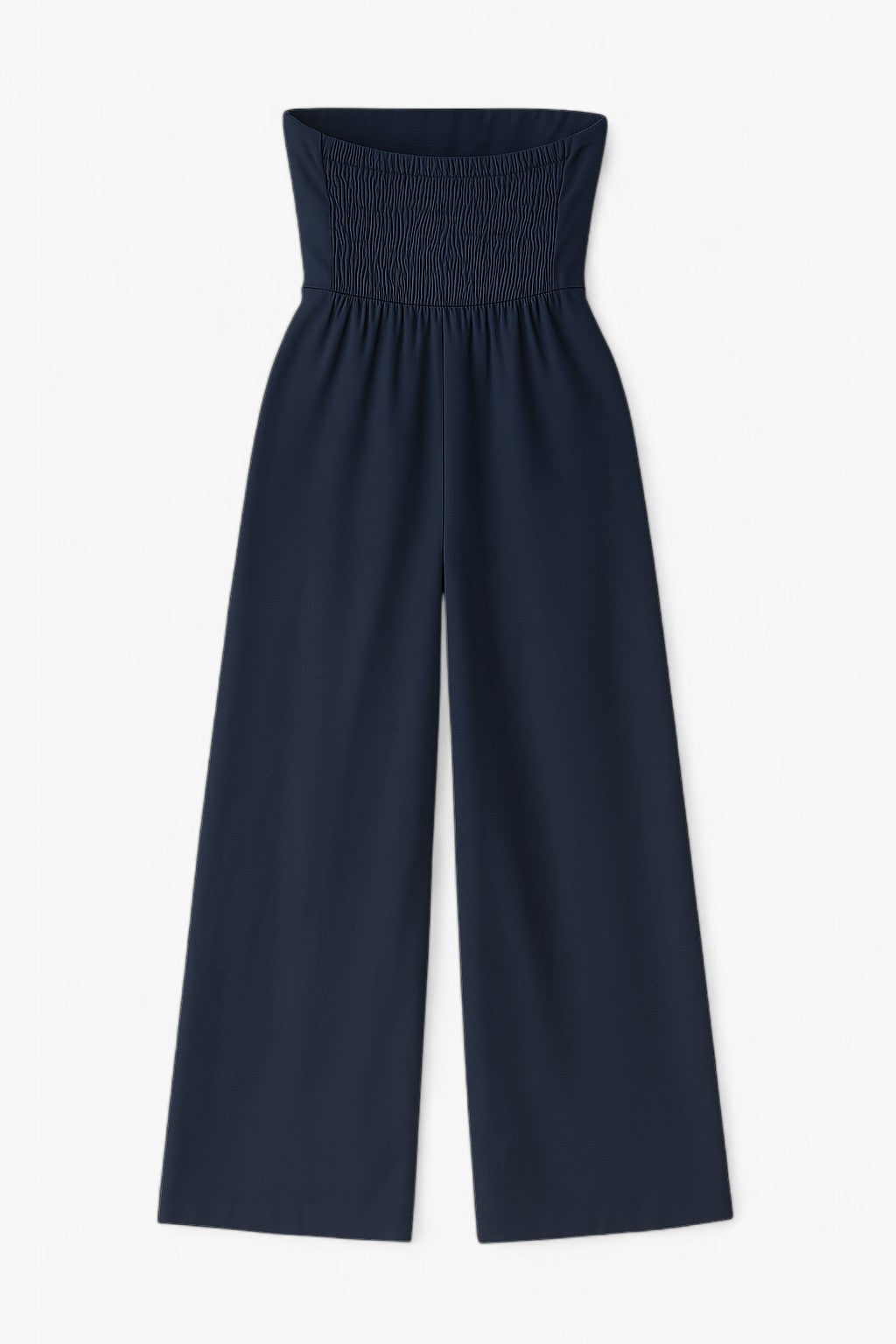 Strapless Wide Leg Jumpsuit | High Waist Structured Bodice Summer