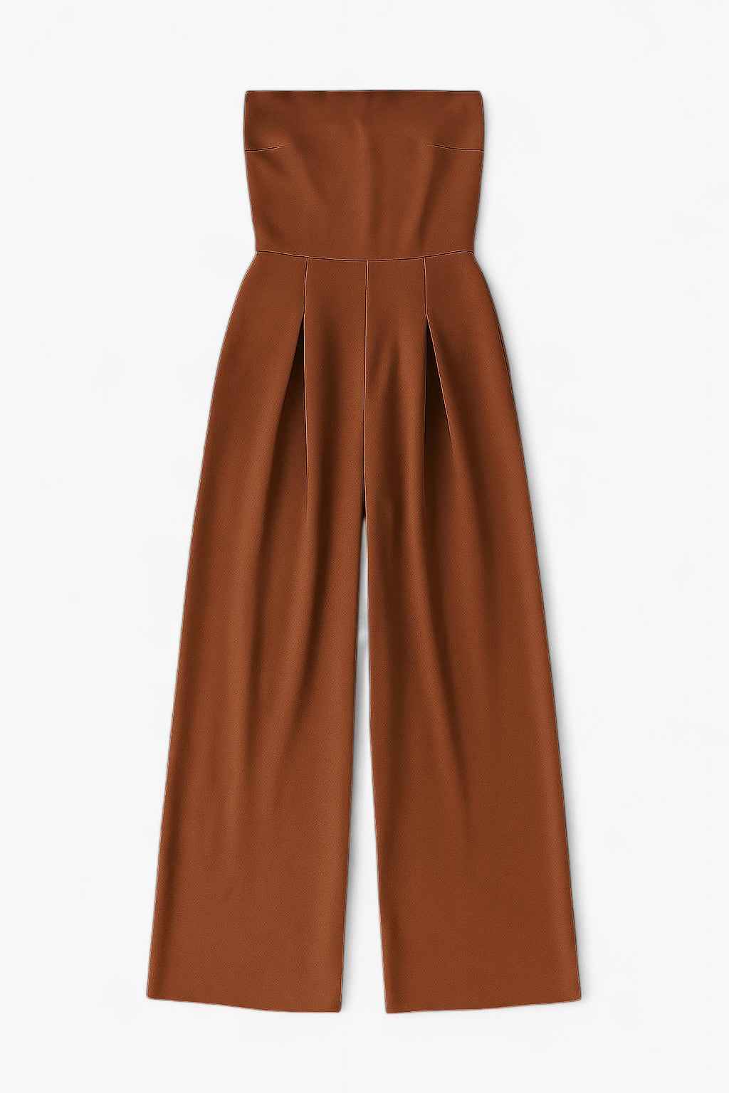 Strapless Wide Leg Jumpsuit | High Waist Structured Bodice Summer
