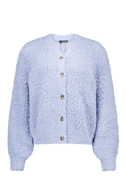 Bouclé Knit Cardigan | Button Front | Soft Texture | Cropped Silhouette