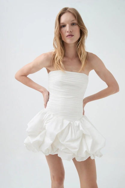 Violette Bubble Hem Mini Dress