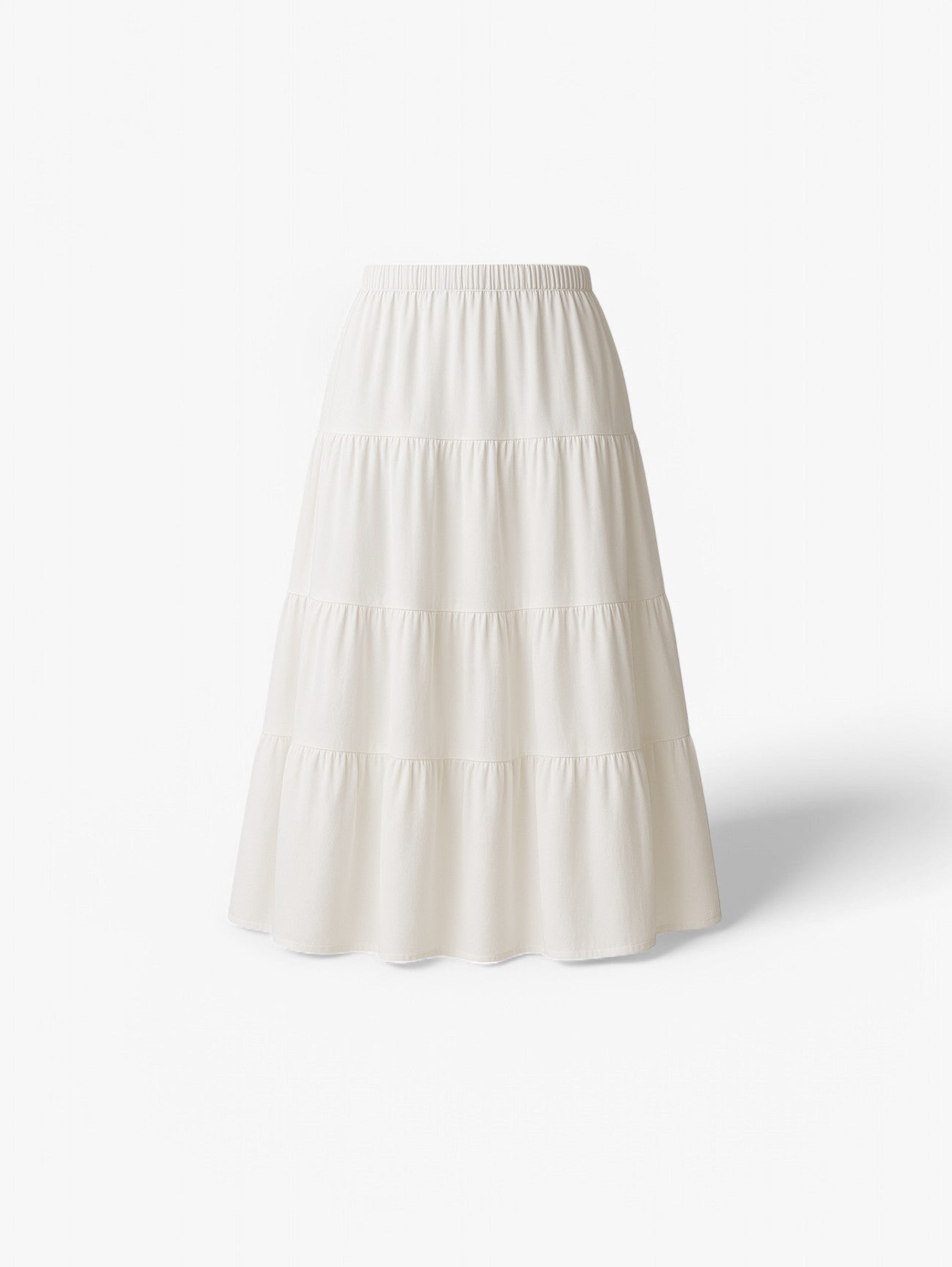 Tiered Midi Skirt | High Waist | Summer A-line Silhouette