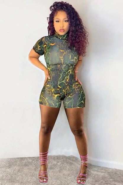 Dreamy Pink-Brown Open-Back Jumpsuit