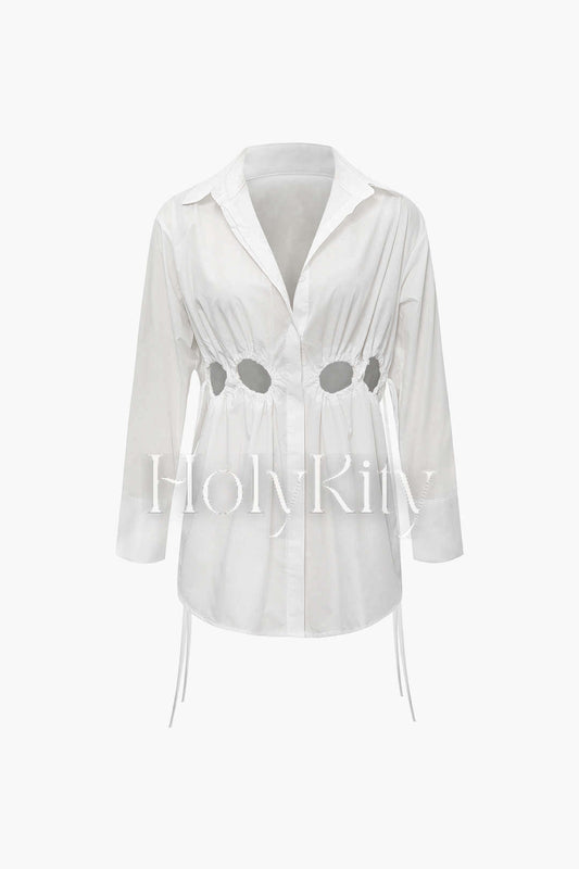 Long Sleeve Cut Out Shirt