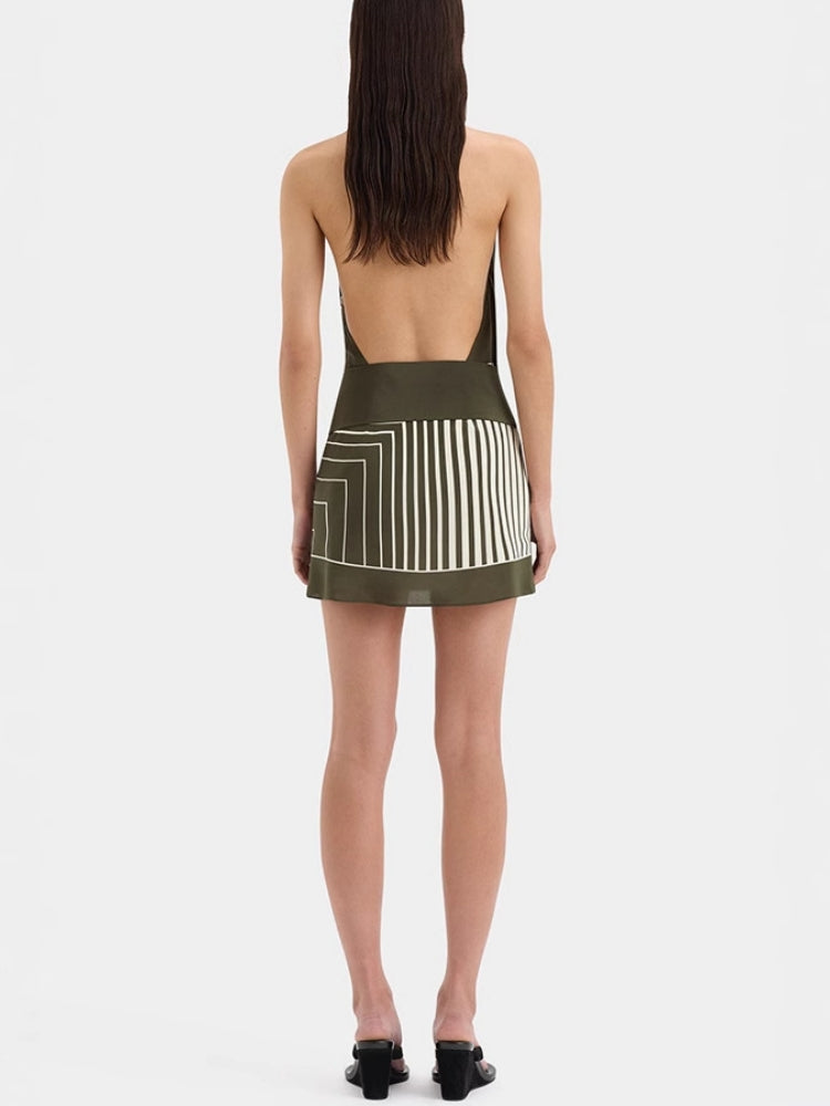 Summer Contrast Panel Dress