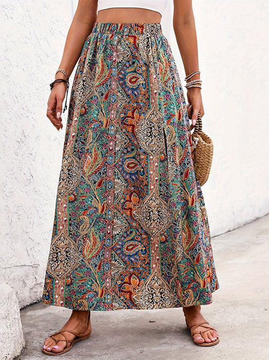 Ethnic Print Skirt